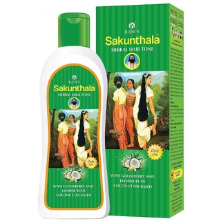                       Gooseberry & Jasmine Buds Coconut Herbal Hair Tone Ranis Sakunthala Oil (80ml)                                              