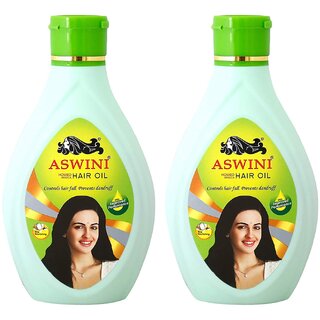                       Aswini Hair Fall & Dandruff Hair Oil - 180ml (Pack Of 2)                                              