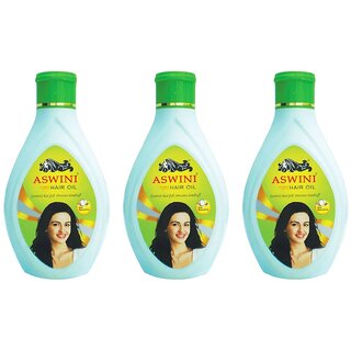                       Aswini Controls Hair Fall Dandruff Hair Oil - Pack Of 3 (180ml)                                              