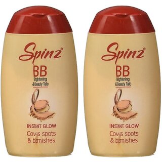 Spinz BB Instant Brightness Face Talc Powder - 25g (Pack Of 2) Spinz BB Instant Brightness Face Talc Powder - 25g (Pack Of 2)