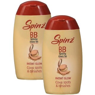 Spinz BB Brightening & Beauty Face Talc - Pack Of 2 (25g) Spinz BB Brightening & Beauty Face Talc - Pack Of 2 (25g)