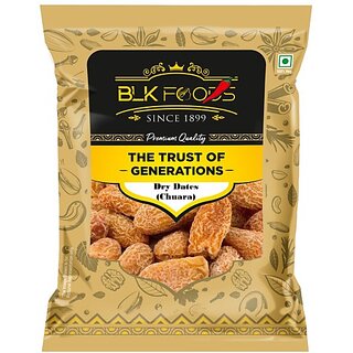                       Blk Foods Select Dates Dry Yellow  Sukha Khajoor (Chuara) Dates (500 G)                                              