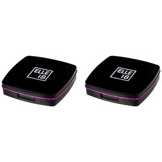 Elle 18 Lasting Glow Shell Compact - Pack Of 2 (9gm) Elle 18 Lasting Glow Shell Compact - Pack Of 2 (9gm)