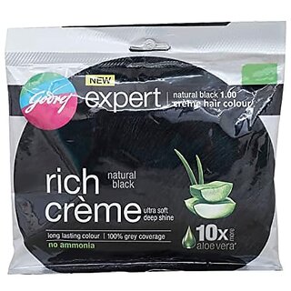                      Godrej Expert Rich Creme Hair Colour Cream Shade 1.00 Natural Black 40ml                                              