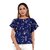 BLANCORA Casual Butterfly Sleeves Printed Women Blue Top