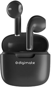 DIGIMATE Robopods Earbud With Charging Case 30 Hours Playtime, Water Resistance, Noise Cancellation (Black DGMGO5-002)