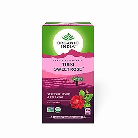 Organic India Tulsi Sweet Rose (25 Tea Bags)