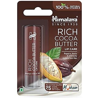                       Himalaya Rich Cocoa Butter Lip Care Lip Balm 4.5g - Natural                                              