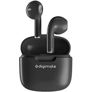                       DIGIMATE Robopods Earbud With Charging Case 30 Hours Playtime, Water Resistance, Noise Cancellation (Black DGMGO5-002)                                              