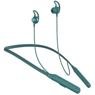                       DIGIMATE Fire 4.0 Bluetooth Neckband With 40 Hours Playtime, Type C Fast Charging Dual Pairing With Mic (Teal, DGMGO5-006)                                              