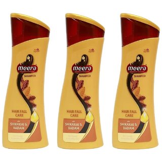 Meera Shikakai & Badam Hairfall Care Shampoo - 80ml (Pack of 3) Meera Shikakai & Badam Hairfall Care Shampoo - 80ml (Pack of 3)