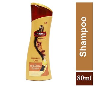                       Meera Hair Fall Care Shampoo - Shikakai  Badam, For Strong  Healthy Hair Bottle (80ml)                                              