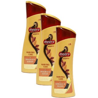                       Meera Hair Fall Care Shampoo Bottle - Pack Of 3 (80ml)                                              