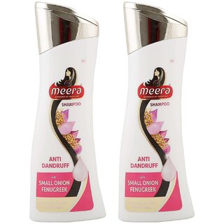                       Meera Anti Dandruff With Onion Fenugreek Shampoo - 180ml (Pack of 2)                                              