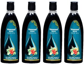 Vasmol Black Hair Oil - 100ml (Pack Of 4)