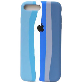                       SAG Soft and stylish Slim Back Cover Case for iPhone 7 & iPhone 8 (Blue tone)                                              