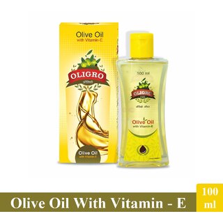 Oligro Olive With Vitamin E Oil - Pack Of 1 (100ml) Oligro Olive With Vitamin E Oil - Pack Of 1 (100ml)