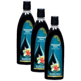                       Vasmol Black Hair Oil - Pack of 3 (100ml)                                              