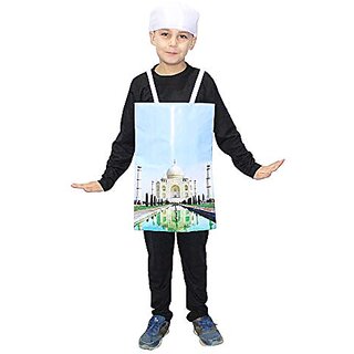                       Kaku Fancy Dresses Taj Mahal Fancy Dress For Kids/Indian Fort Dress/Indian Wonders Costume/Monuments Costume- Multicolor                                              