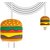 Meyaar Silicone Protective Case for Apple 20W  18W iPhone USB-C Power Adapter Charger and for USB Lightning Cable, 3D Cartoon Case for iPhone Charger 18W/20W Only (Burger)