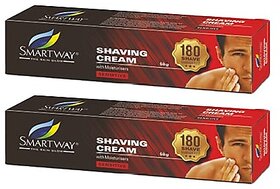 Smartway Shaving With Moisturisers Cream - 60gm (Pack Of 2)