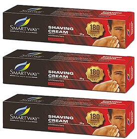 Smartway Shaving With Moisturisers Cream - 60gm (Pack Of 3)