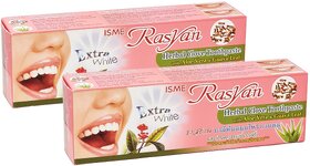ISME Rasyan Herbal Extra White Toothpaste - Pack Of 2 (100g)