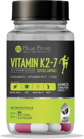 Blue Boost Vitamin k2-7 Softgel Capsule 90 (Pack of 1) Skeletal Muscle Heart Arterial Health Bones