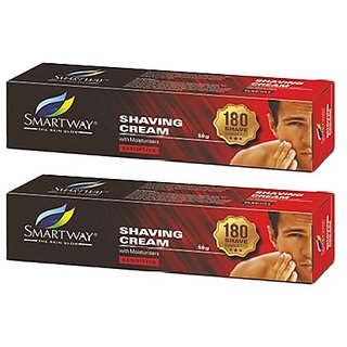                      Smartway Shaving With Moisturisers Cream - 60gm (Pack Of 2)                                              