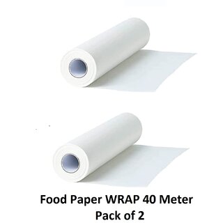                       Maliso LITE Plain Food Wrap Paper Roll 40Meter (Pack of 2)                                              
