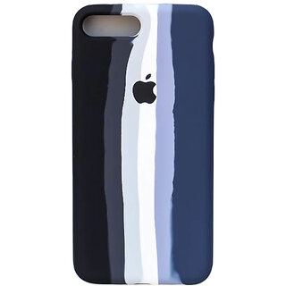                       Maliso Soft Silicone with Anti Dust  Ultra Thin Slim Back Cover Compatible for iPhone 6s  (Black and Navy)                                              