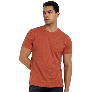                       One Sky Printed Men Round Neck Red T-Shirt                                              