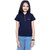 One Sky Girls Solid Cotton Blend T Shirt (Blue, Pack Of 1)