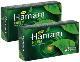 Hamam Neem Tulsi & Aloevera Soap - 150g (Pack Of 2)