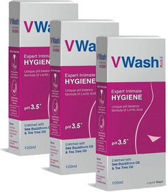 VWash Plus Expert Intimate Hygiene - 100ml (Pack Of 3)