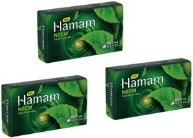 Hamam Neem Tulsi  Aloevera Soap - 100g (Pack Of 3)