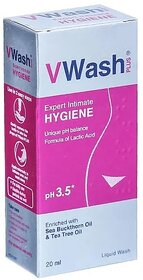 VWash Plus Expert Intimate Hygiene With Tea Tree Oil Liquid Wash - 20ml
