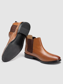 HATS OFF ACCESSORIES Men Mid Top Leather Chelsea Boots