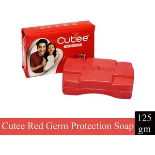                       Cutee Red Germ Protection Soap - Pack Of 1 (125g)                                              
