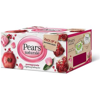 Pears Naturale Pomegranate Bathing Soap - 125g (Pack of 4) Pears Naturale Pomegranate Bathing Soap - 125g (Pack of 4)
