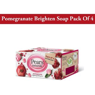                       Pears Naturale Pomegranate Brightening Bathing Soap Bar (Pack of 4) - 500gm                                              