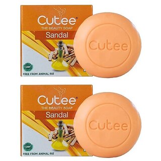                       Cutee The Beauty Sandal Soap - Pack Of 2 (100g)                                              