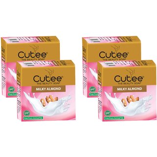 Cutee Milky Almond The Beauty Soap - 100g (Pack Of 4) Cutee Milky Almond The Beauty Soap - 100g (Pack Of 4)
