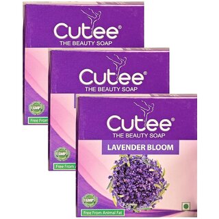                       Cutee Lavender Bloom The Beauty Soap - 100g (Pack Of 3)                                              