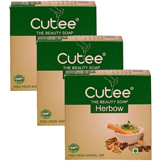                       Cutee Herbow The Beauty Soap - 100g (Pack Of 3)                                              