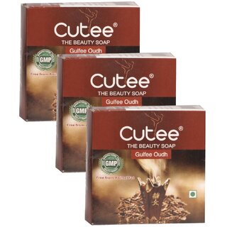 Cutee Gulfee Oudh The Beauty Soap - 100g (Pack Of 3) Cutee Gulfee Oudh The Beauty Soap - 100g (Pack Of 3)