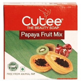                       Cutee Papaya Fruit Mix The Beauty Soap - 100g                                              