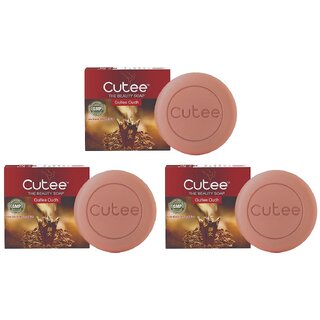                       Cutee The Beauty Gulfee Oudh Soap - Pack Of 3 (100g)                                              