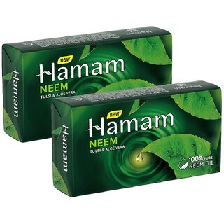 Hamam Neem Tulsi & Aloevera Soap - 150g (Pack Of 2)