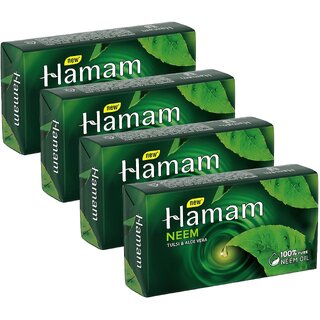 Hamam Neem Tulsi & Aloevera Soap - 150g (Pack Of 4) Hamam Neem Tulsi & Aloevera Soap - 150g (Pack Of 4)